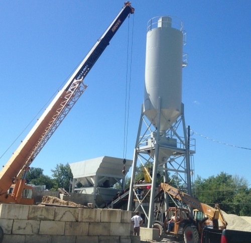 concrete batching plant installation by JEL Manufacturing