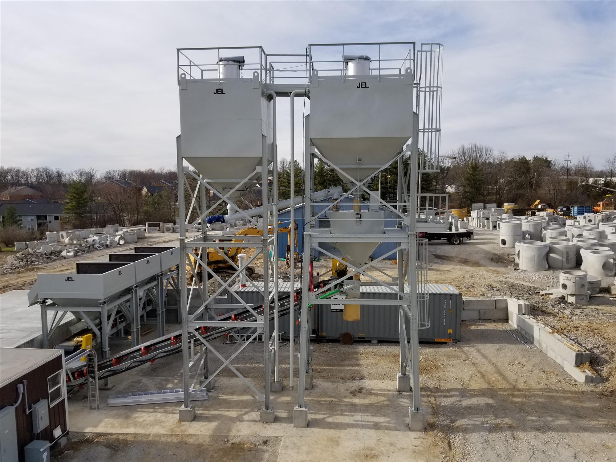 Custom manufactured precast stationary concrete batching plant. Precast Concrete Batch Plant - Decumulator