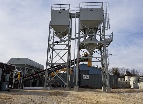 JEL Concrete Plants custom manufactures stationary concrete plants for projects all over the USA. Stationary Ready Mix Concrete Batch Plant